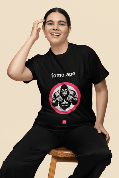 fomo.ape – No Patience, Just Positions | YOLO Market Tee - Unique Graphic Tee by nano.narrative