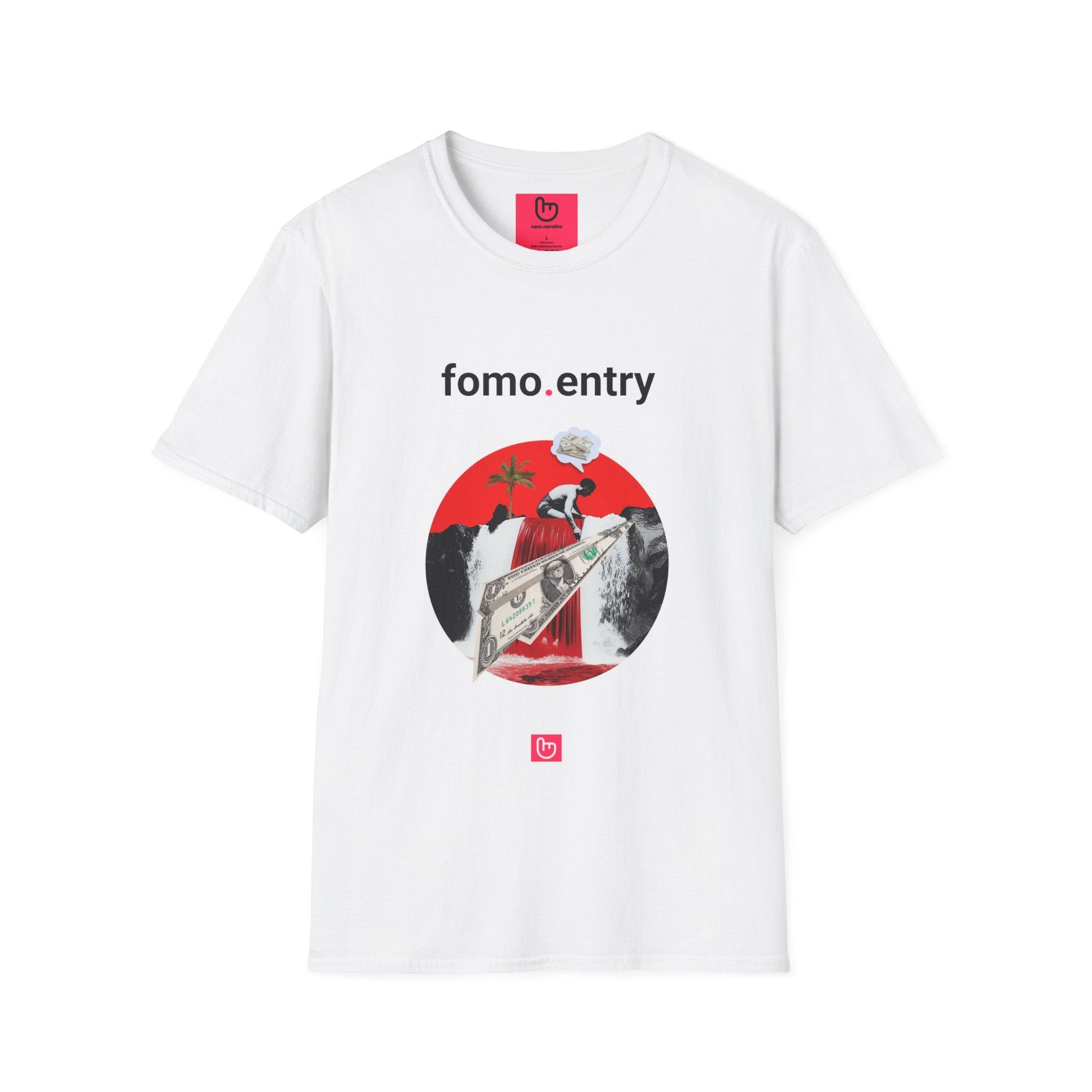 fomo.entry – The Chase Begins | High - Stakes Trading Tee - Unique Graphic Tee by nano.narrative