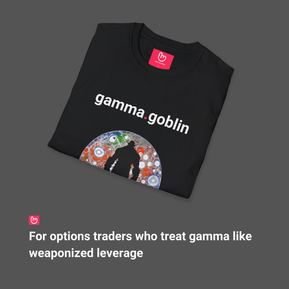 gamma.goblin – IV Spikes & Delta Swings | Degen Options Tee - Unique Graphic Tee by nano.narrative