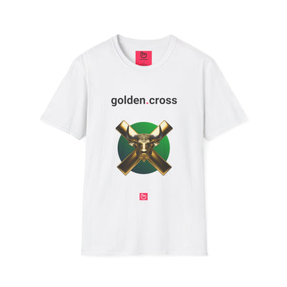 golden.cross – Bullish Breakout | Unisex Trading Tee - Unique Graphic Tee by nano.narrative