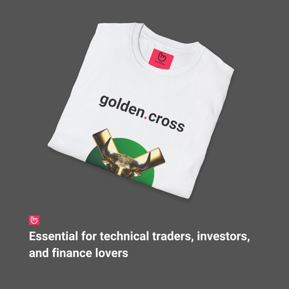 golden.cross – Bullish Breakout | Unisex Trading Tee - Unique Graphic Tee by nano.narrative