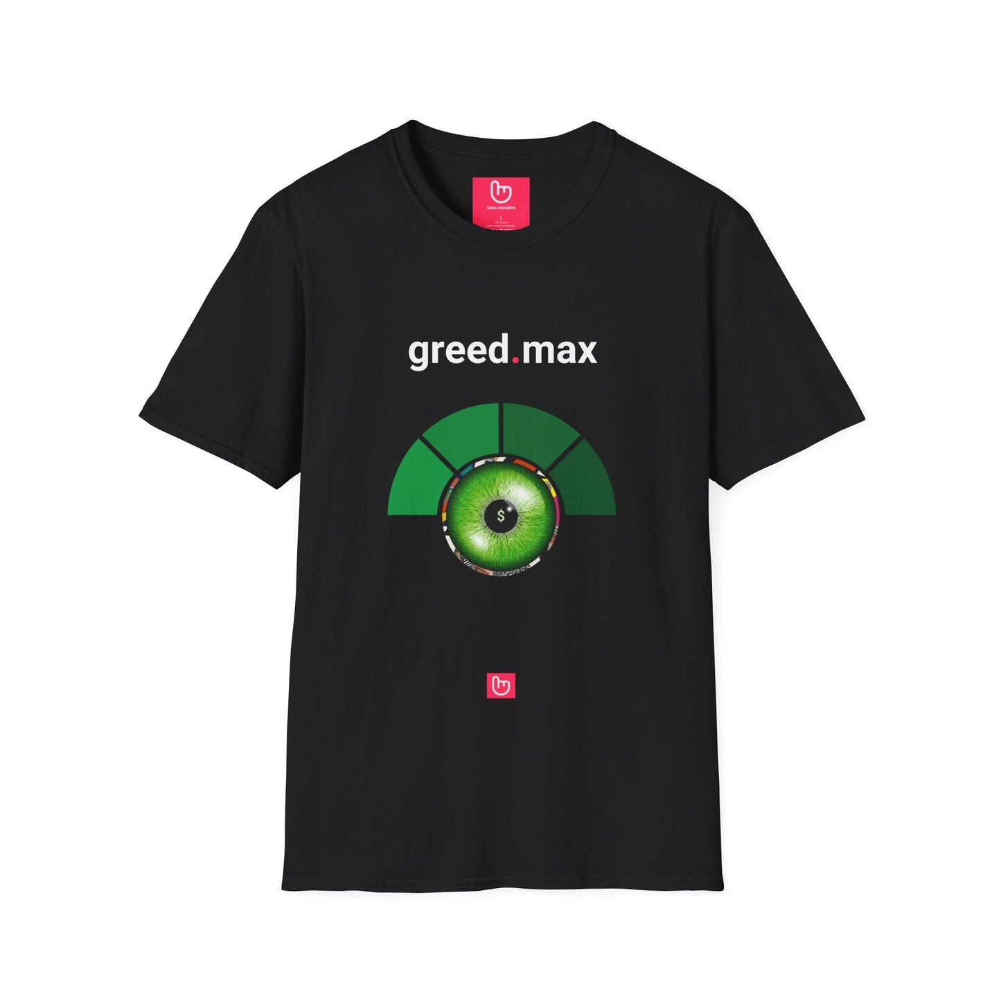 greed.max – Peak Market Euphoria | Unisex Trader Tee - Unique Graphic Tee by nano.narrative