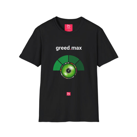 greed.max – Peak Market Euphoria | Unisex Trader Tee - Unique Graphic Tee by nano.narrative