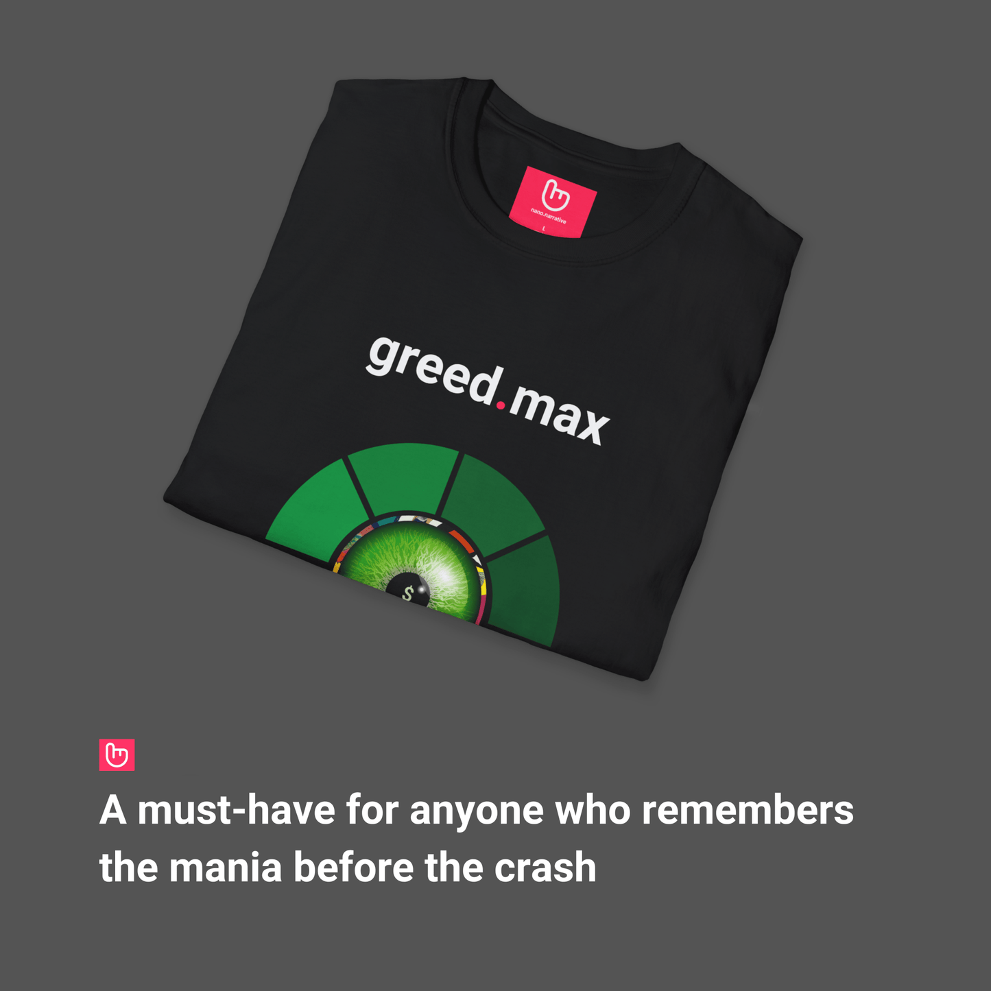 greed.max – Peak Market Euphoria | Unisex Trader Tee - Unique Graphic Tee by nano.narrative