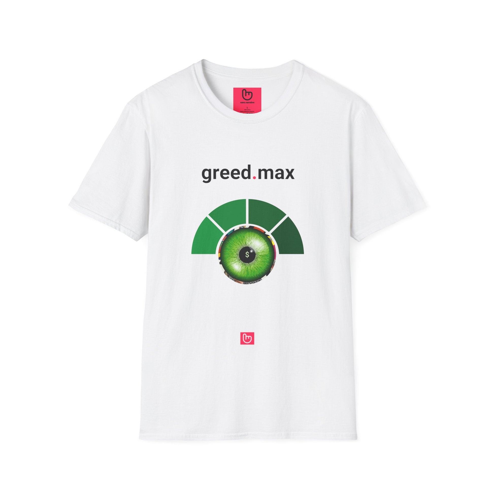 greed.max – Peak Market Euphoria | Unisex Trader Tee - Unique Graphic Tee by nano.narrative