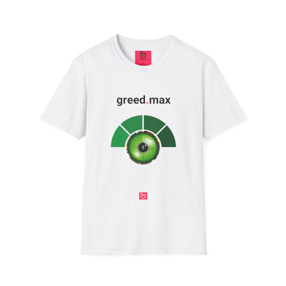 greed.max – Peak Market Euphoria | Unisex Trader Tee - Unique Graphic Tee by nano.narrative