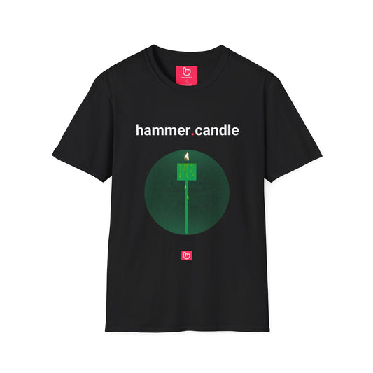 hammer.candle – Reversal Signal & Market Resilience | Price Action Tee - Unique Graphic Tee by nano.narrative