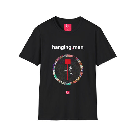 hanging.man – Bearish Warning | Unisex Trading Tee - Unique Graphic Tee by nano.narrative