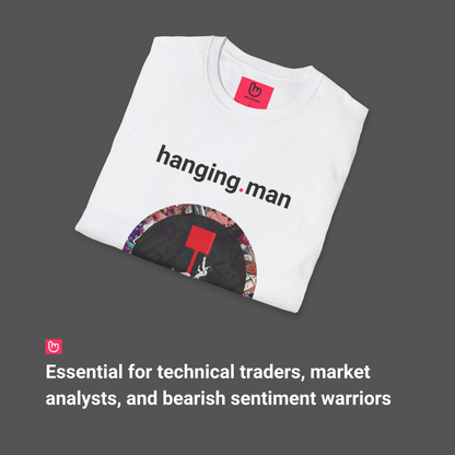hanging.man – Bearish Warning | Unisex Trading Tee - Unique Graphic Tee by nano.narrative