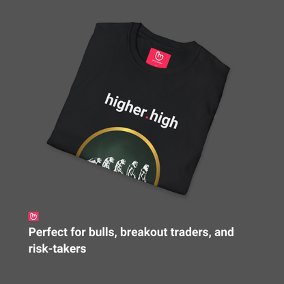 higher.high – Evolution of the Trend | Market Momentum Tee - Unique Graphic Tee by nano.narrative