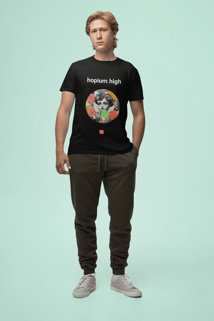 hopium.high – Irrational Dreams, Unrealized Gains | Trader Delusion Tee - Unique Graphic Tee by nano.narrative