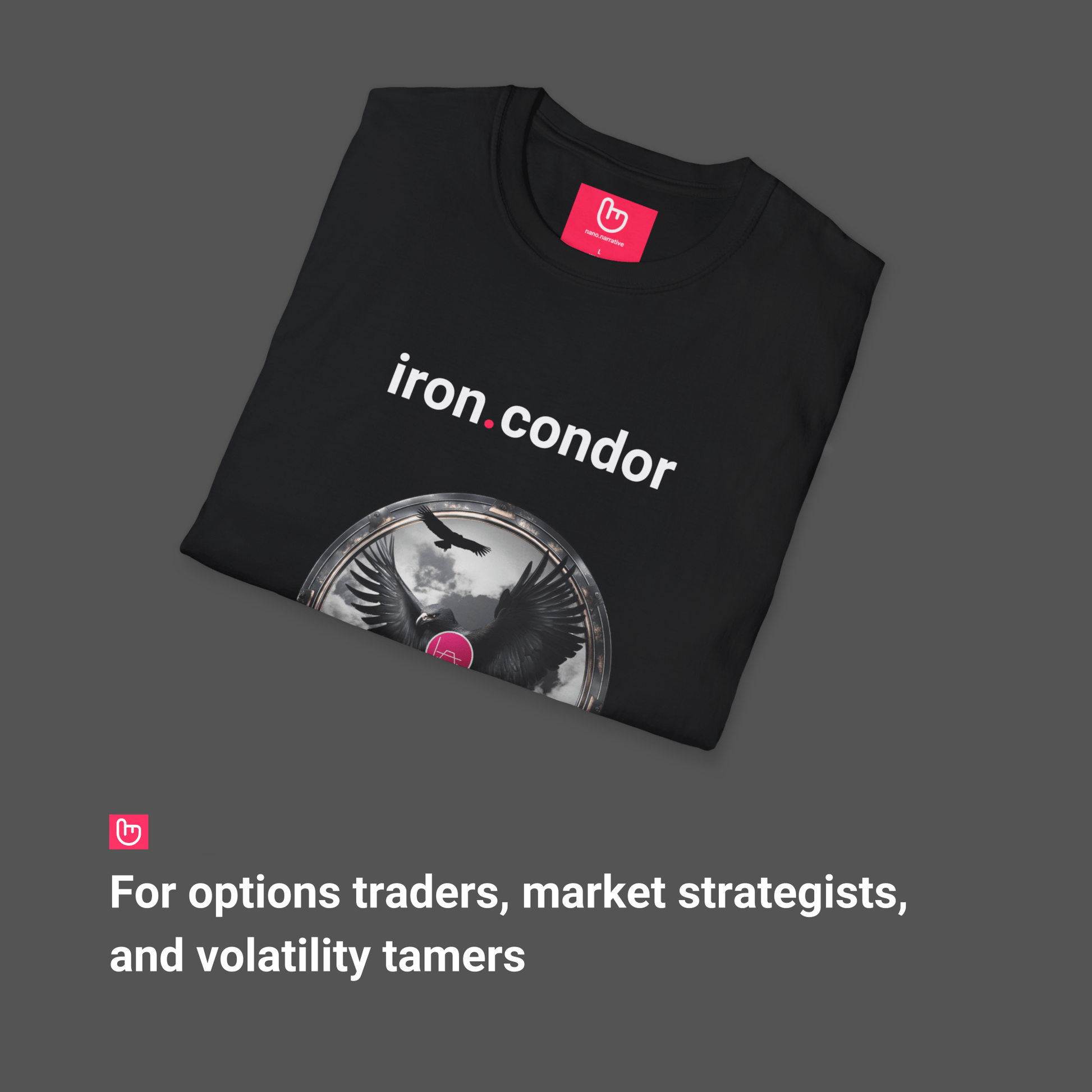 iron.condor – Precision & Control | Options Trading Tee - Unique Graphic Tee by nano.narrative