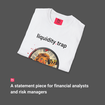 liquidity.trap – No Buyers, No Escape | Market Panic Tee - Unique Graphic Tee by nano.narrative