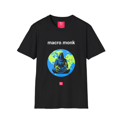 macro.monk – Global Calm & Geopolitical Focus | Macro Tee - Unique Graphic Tee by nano.narrative