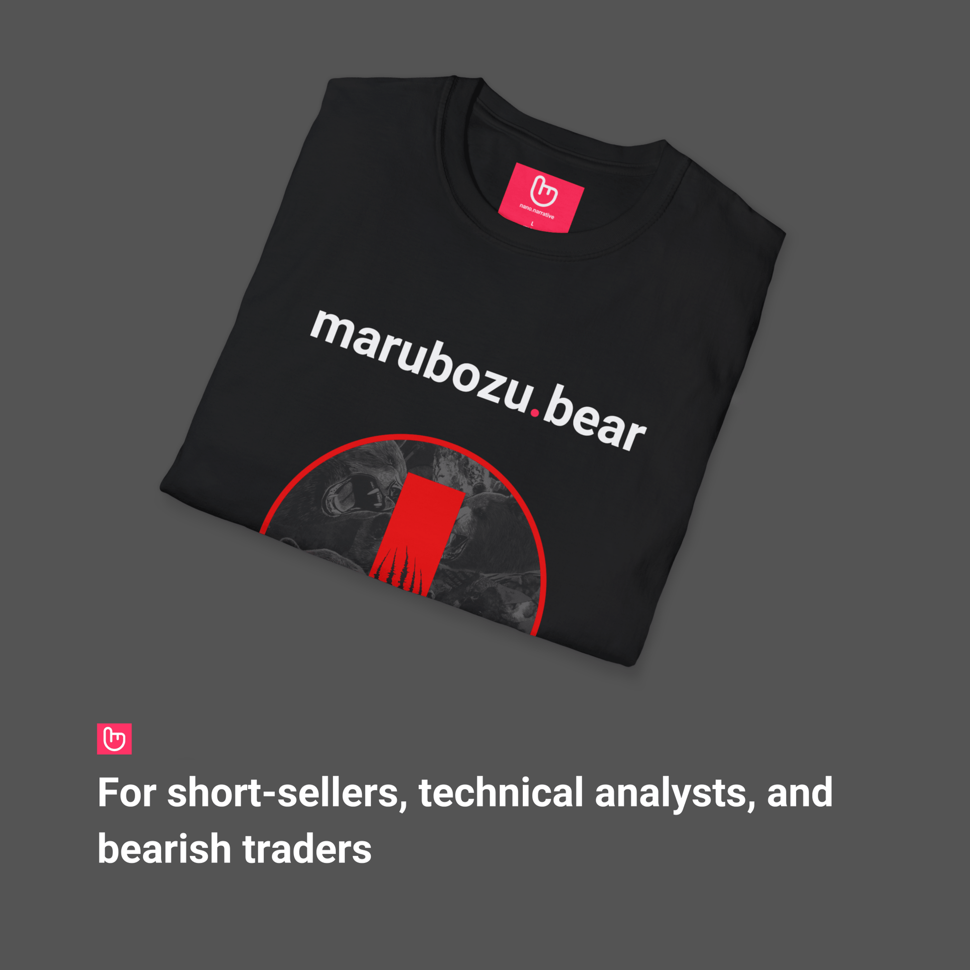 marubozu.bear – No Mercy Selloff | Unisex Trader Tee - Unique Graphic Tee by nano.narrative
