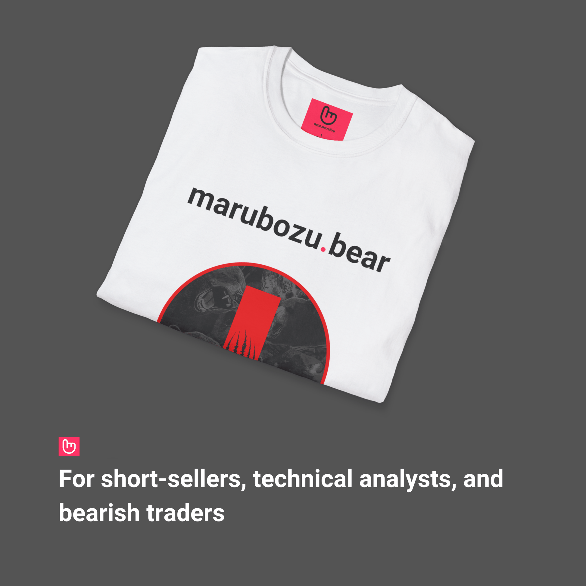 marubozu.bear – No Mercy Selloff | Unisex Trader Tee - Unique Graphic Tee by nano.narrative
