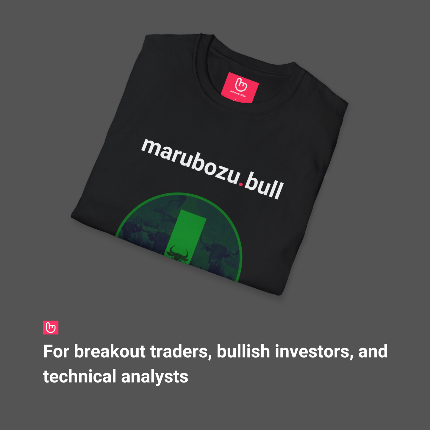 marubozu.bull – Unstoppable Momentum | Unisex Trader Tee - Unique Graphic Tee by nano.narrative
