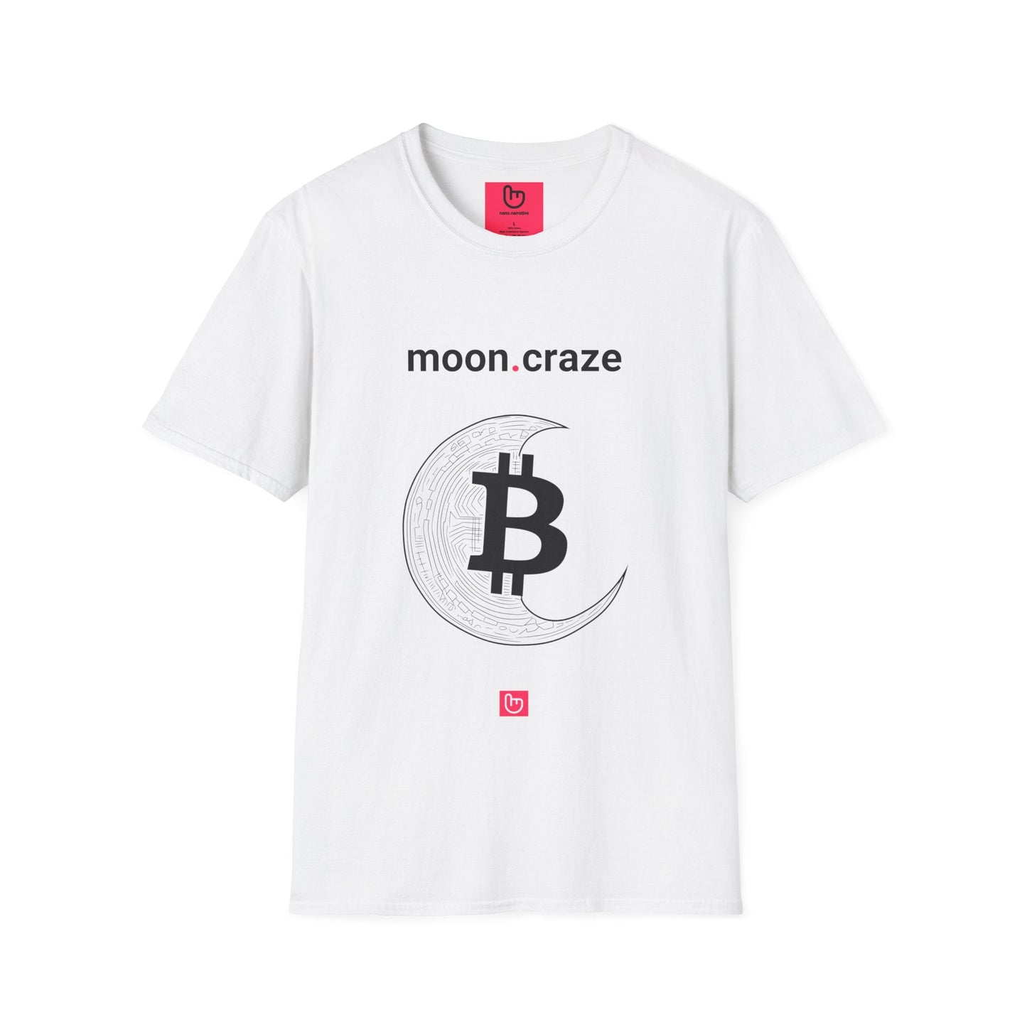moon.craze – Bitcoin to the Moon | Unisex Crypto Graphic Tee - Unique Graphic Tee by nano.narrative
