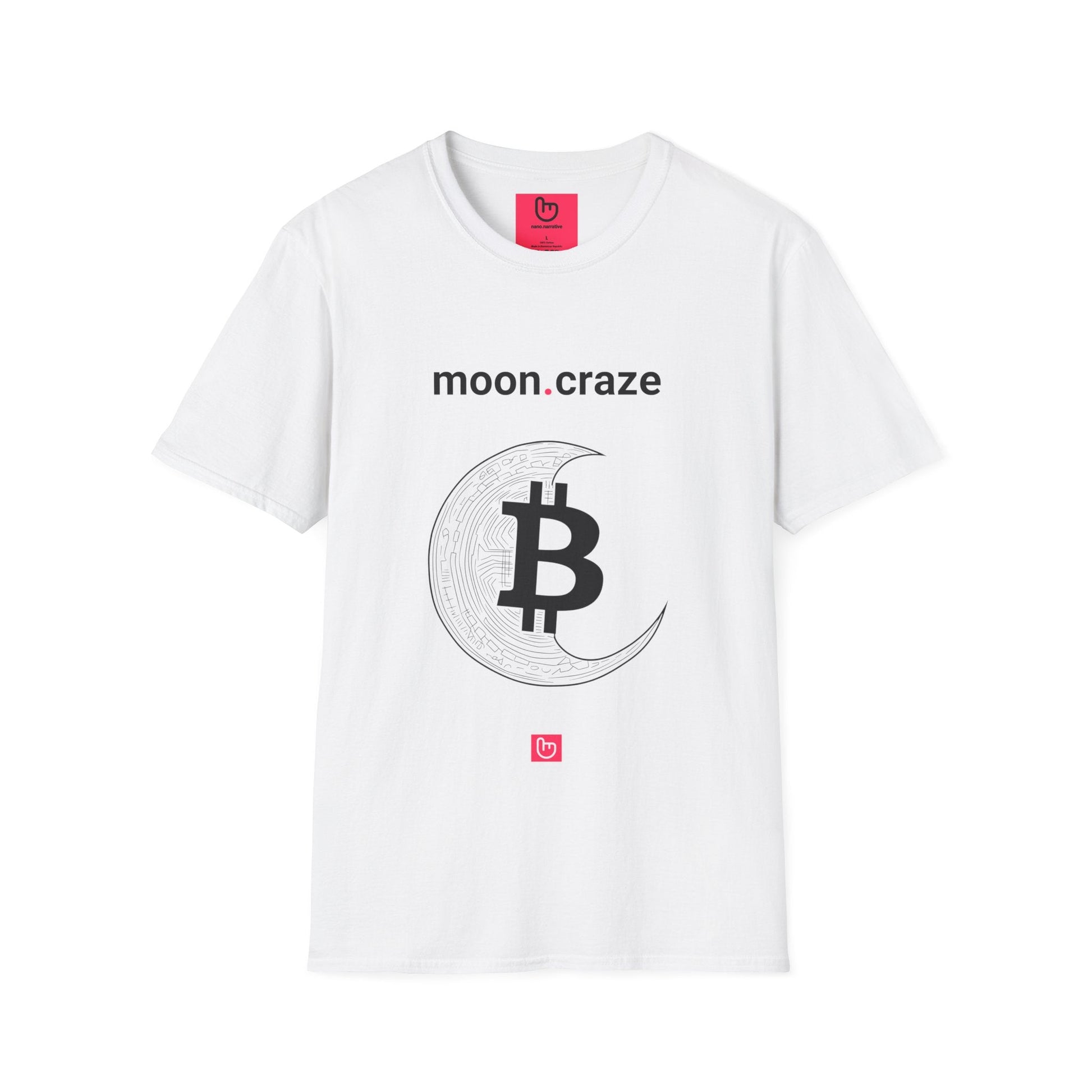 moon.craze – Bitcoin to the Moon | Unisex Crypto Graphic Tee - Unique Graphic Tee by nano.narrative