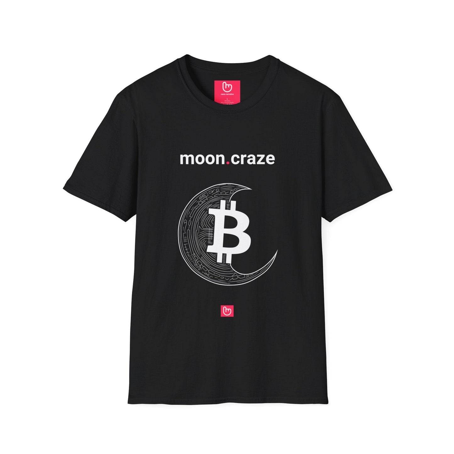 moon.craze – Bitcoin to the Moon | Unisex Crypto Graphic Tee - Unique Graphic Tee by nano.narrative