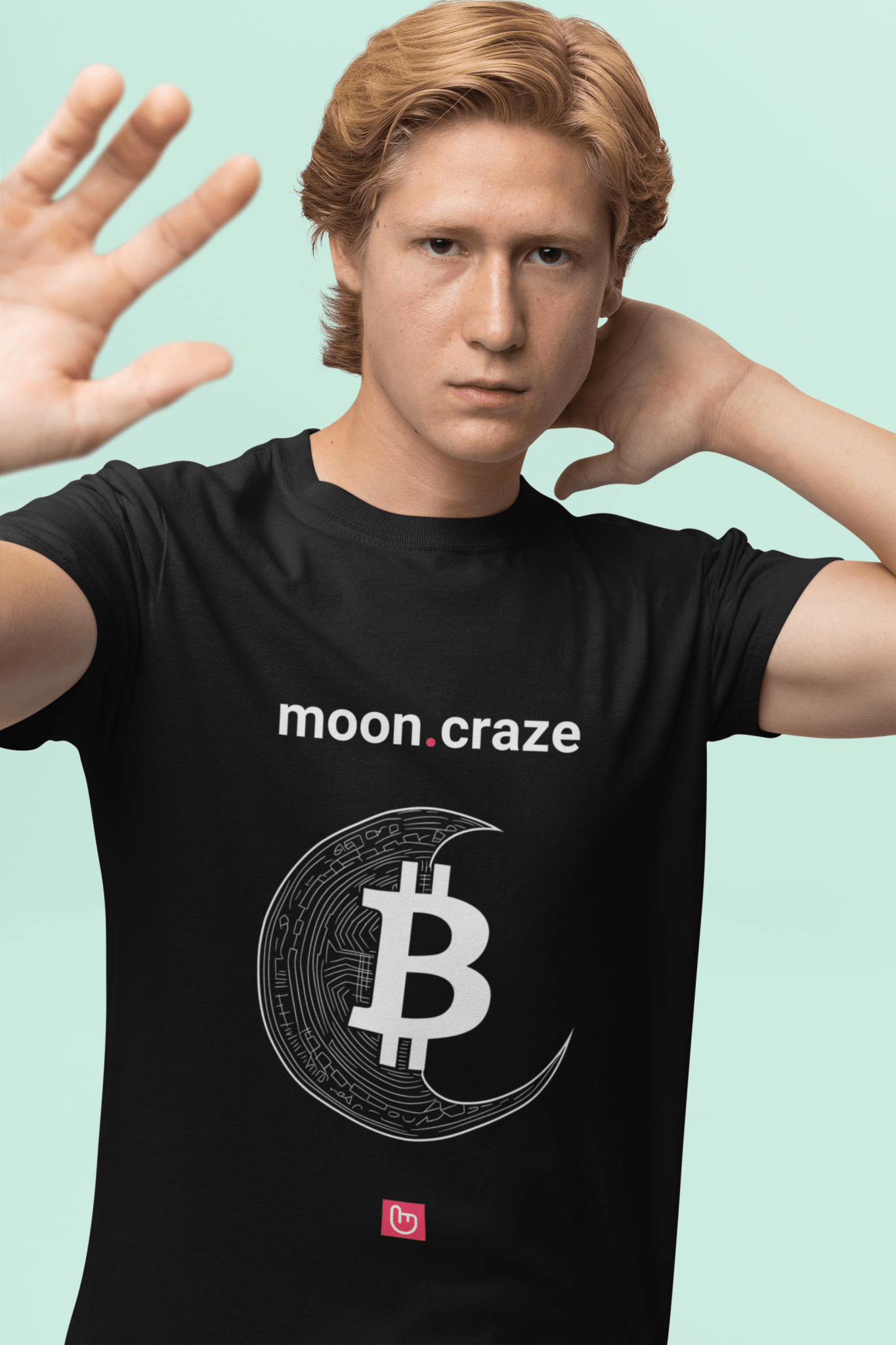 moon.craze – Bitcoin to the Moon | Unisex Crypto Graphic Tee - Unique Graphic Tee by nano.narrative