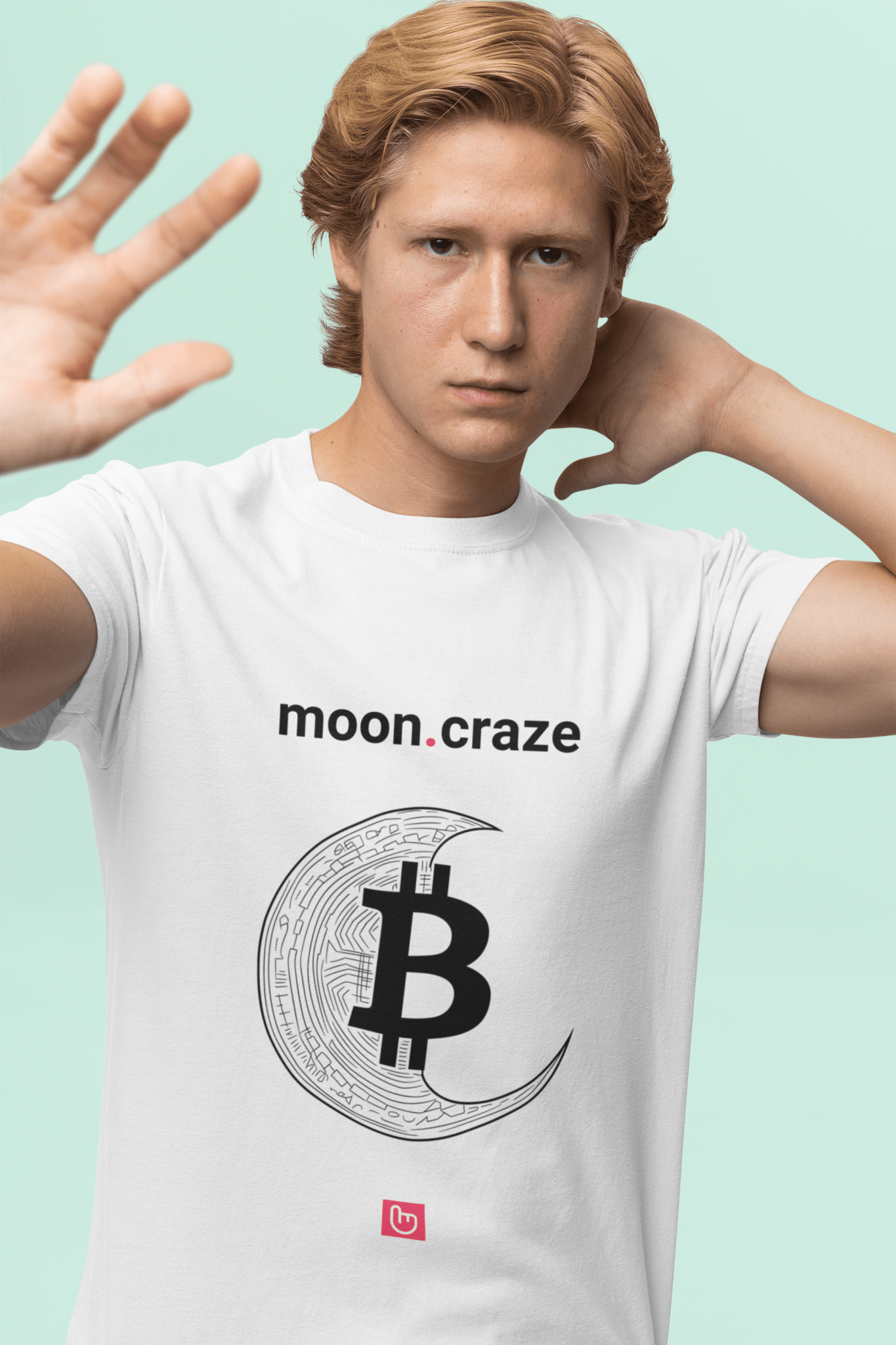 moon.craze – Bitcoin to the Moon | Unisex Crypto Graphic Tee - Unique Graphic Tee by nano.narrative