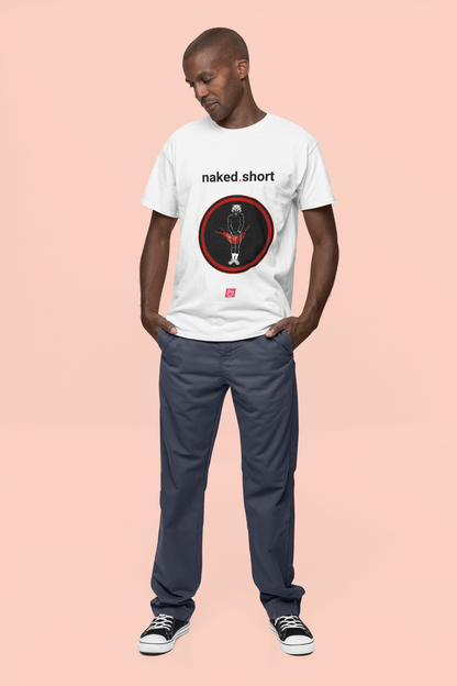 naked.short – High Risk, High Reward | Short Selling Tee - Unique Graphic Tee by nano.narrative