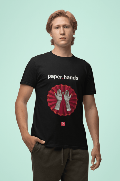 paper.hands – Fearful Exits, Regretful Moves | Weak Holders Tee - Unique Graphic Tee by nano.narrative