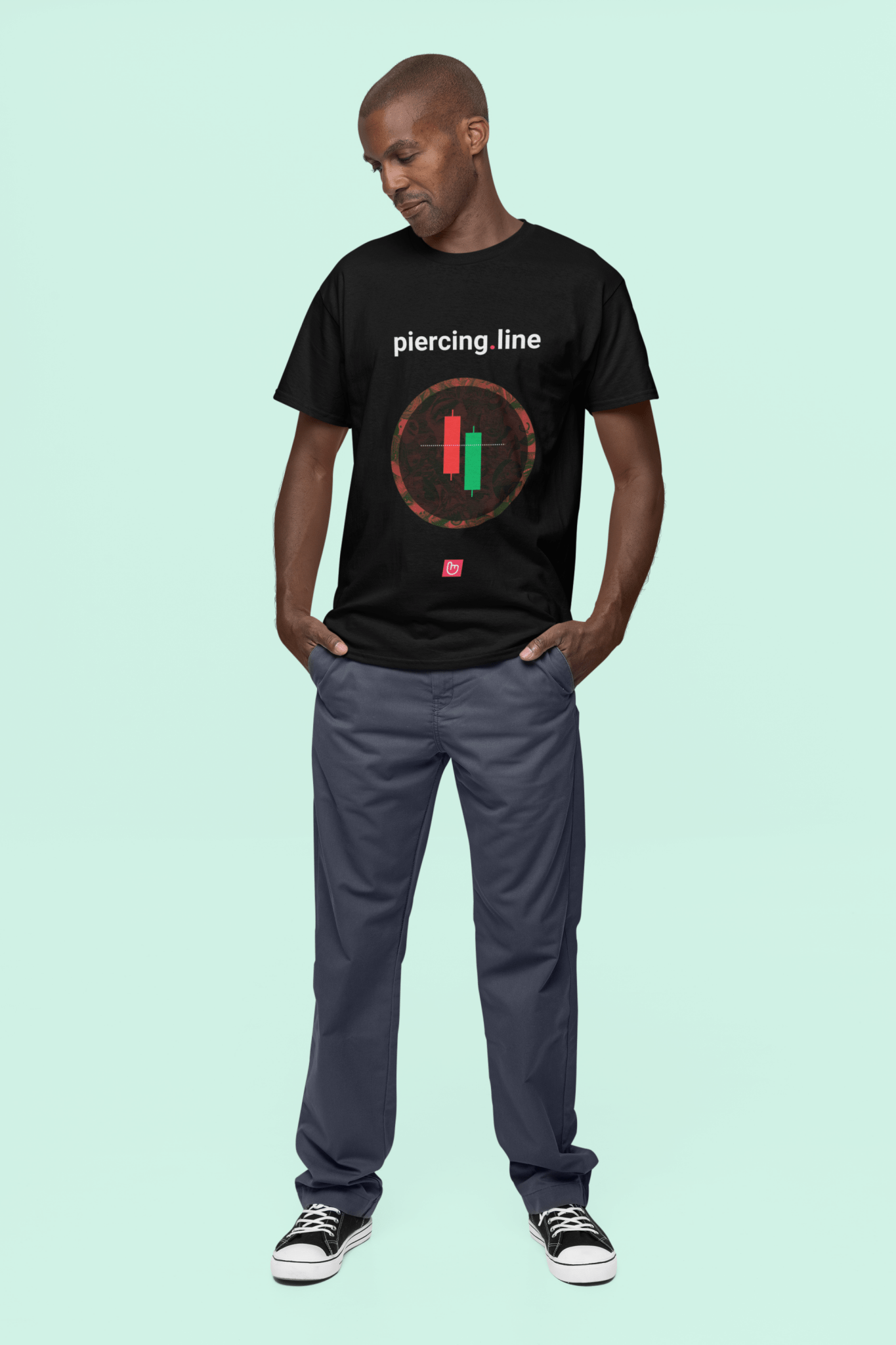 piercing.line – Bullish Reversal Signal | Unisex Trading Tee - Unique Graphic Tee by nano.narrative