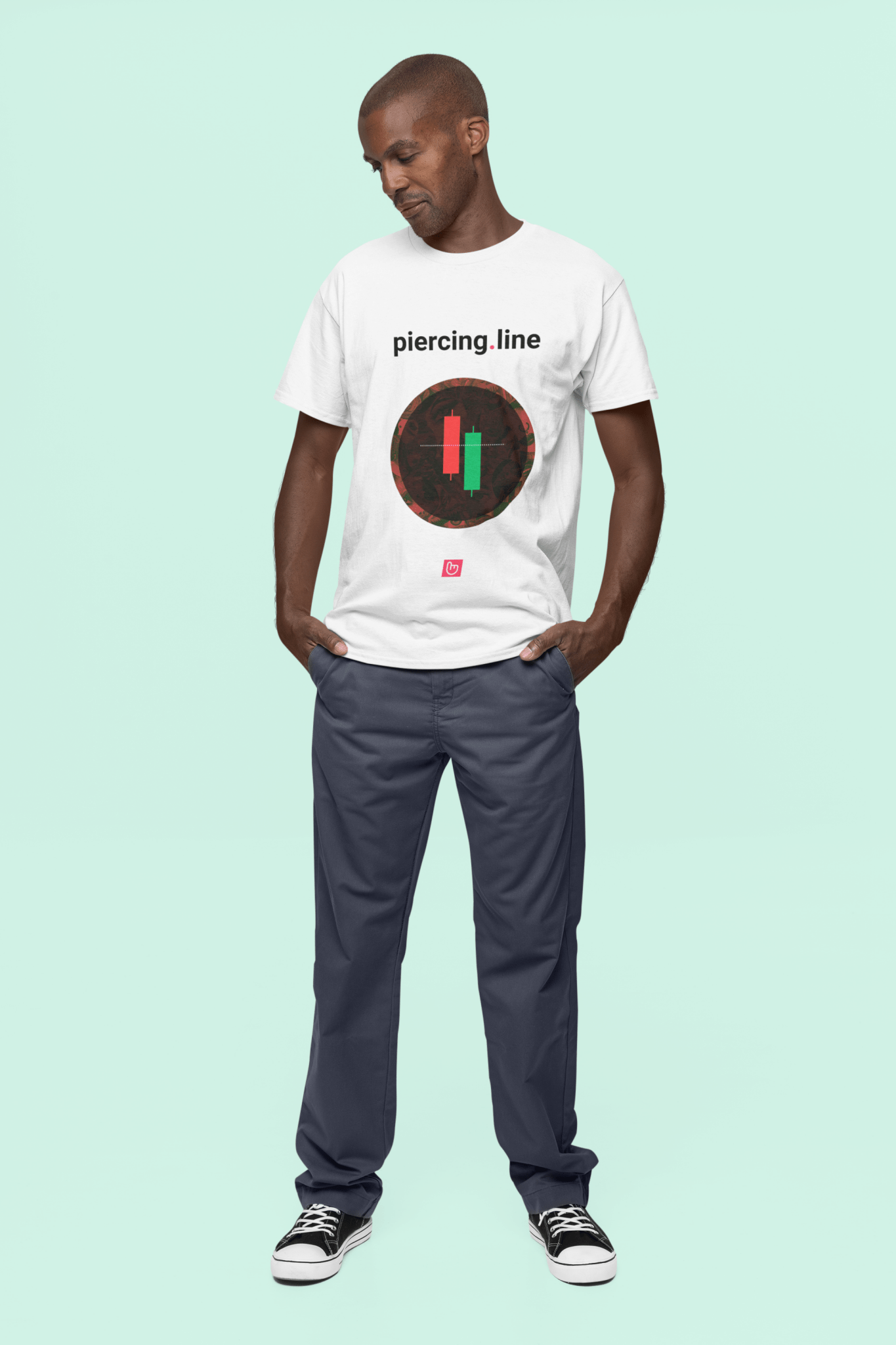 piercing.line – Bullish Reversal Signal | Unisex Trading Tee - Unique Graphic Tee by nano.narrative