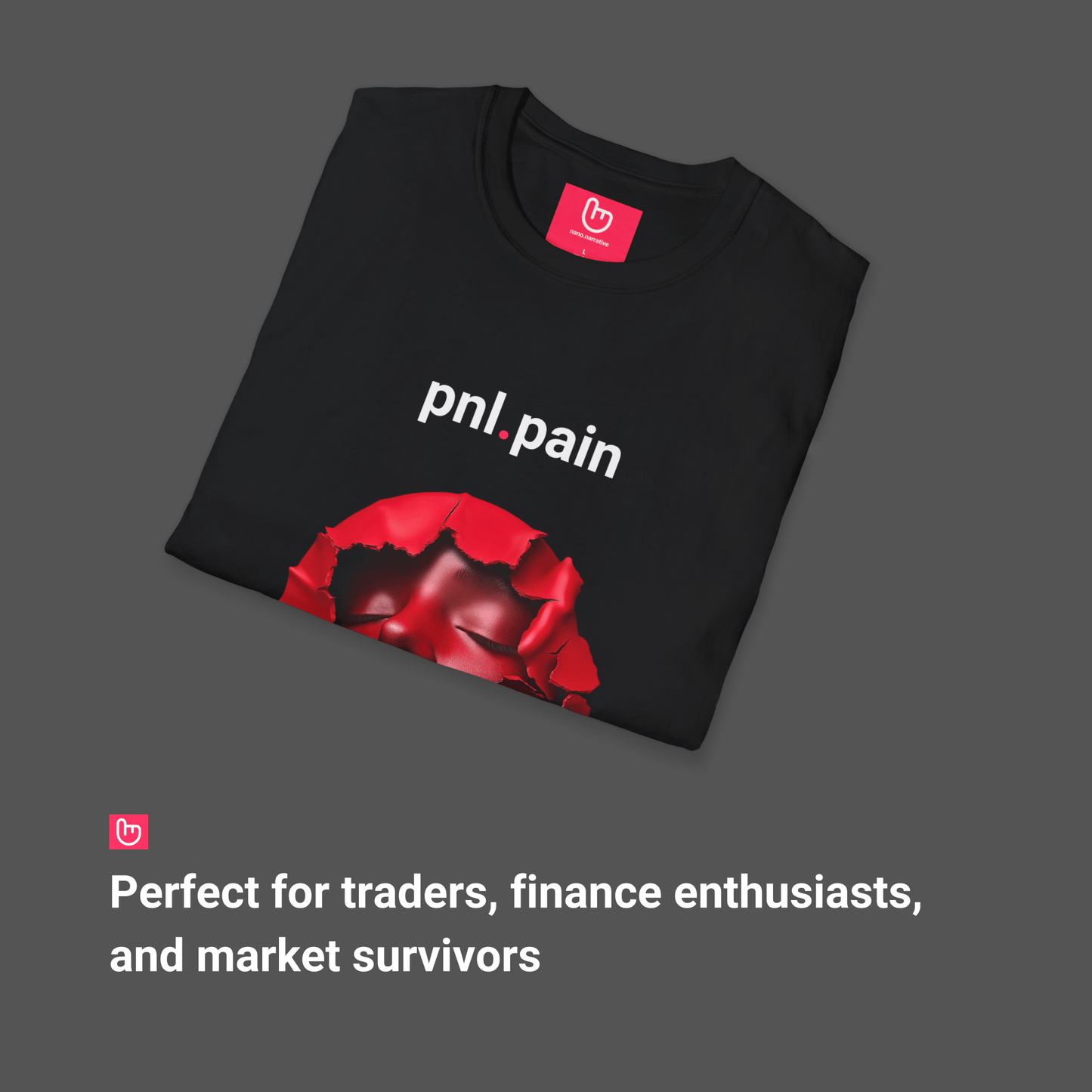 pnl.pain – Red Days Hit Different | Unisex Trading Tee - Unique Graphic Tee by nano.narrative