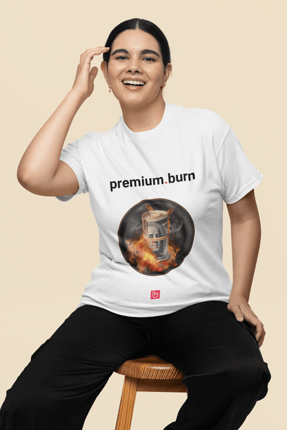 premium.burn – The Cost of Risk | Options Trading Tee - Unique Graphic Tee by nano.narrative