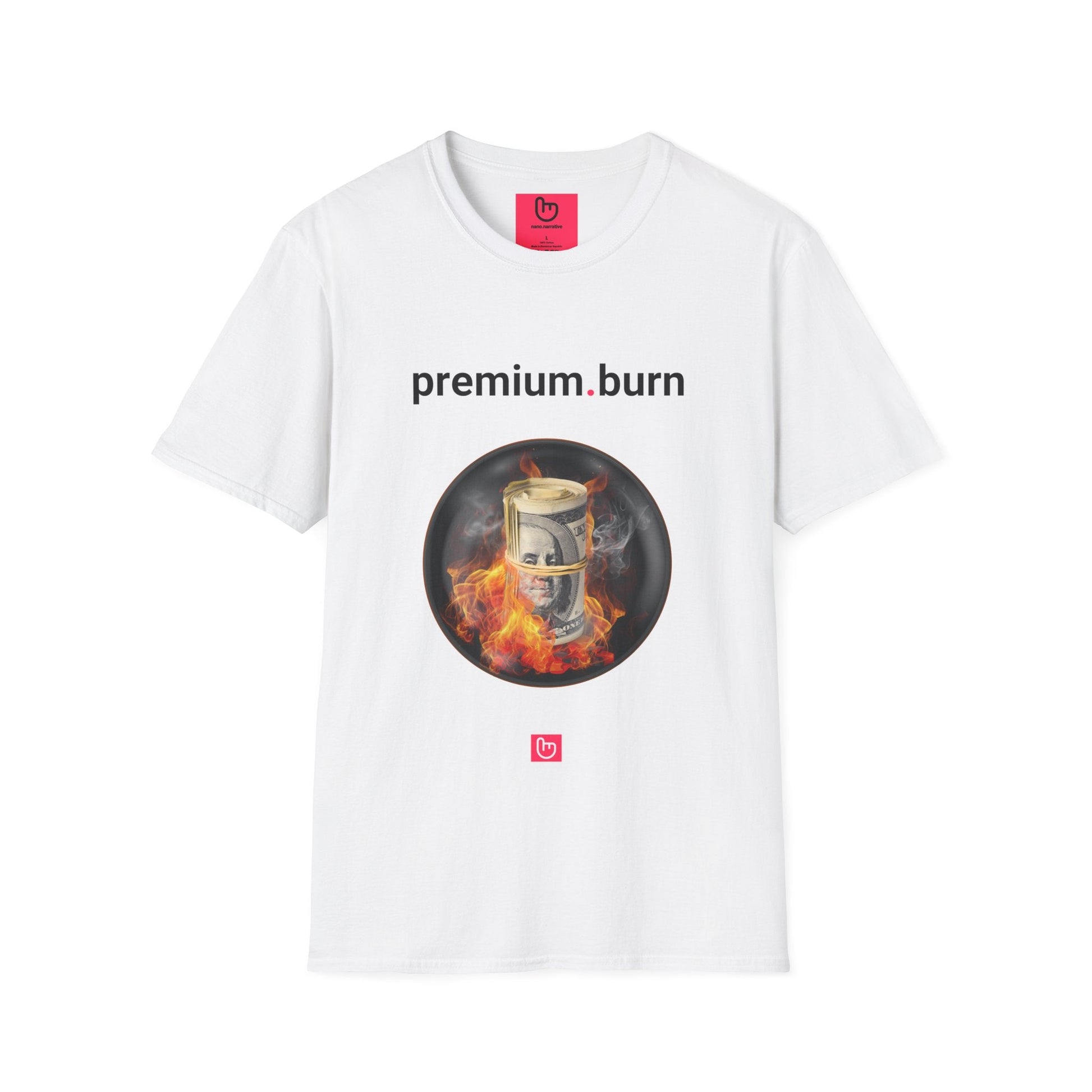 premium.burn – The Cost of Risk | Options Trading Tee - Unique Graphic Tee by nano.narrative
