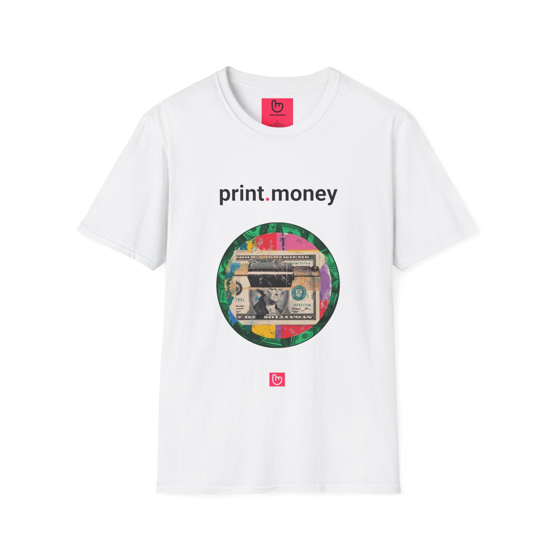 print.money – The Fed’s Favorite Button | Market Liquidity Tee - Unique Graphic Tee by nano.narrative