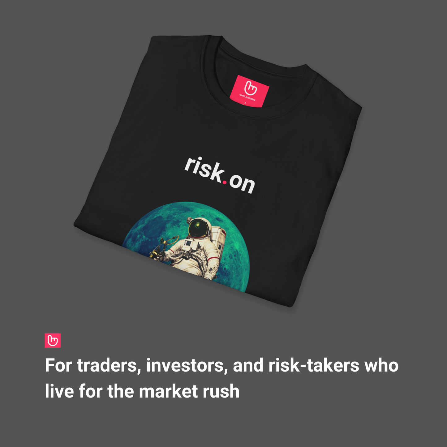 risk.on – Full Throttle Trading | Market Momentum Tee - Unique Graphic Tee by nano.narrative