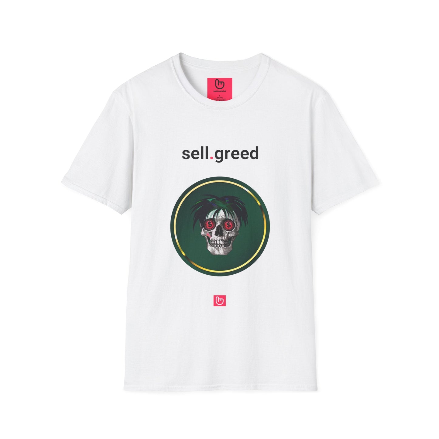 sell.greed – Cash In Before the Crash | Market Psychology Tee - Unique Graphic Tee by nano.narrative