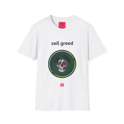 sell.greed – Cash In Before the Crash | Market Psychology Tee - Unique Graphic Tee by nano.narrative