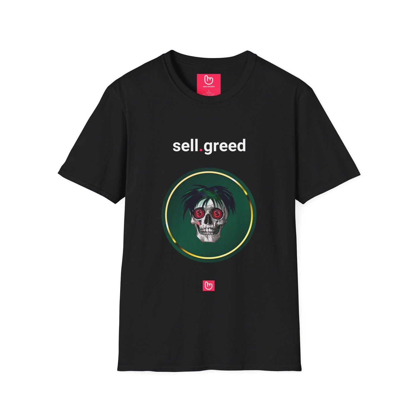 sell.greed – Cash In Before the Crash | Market Psychology Tee - Unique Graphic Tee by nano.narrative