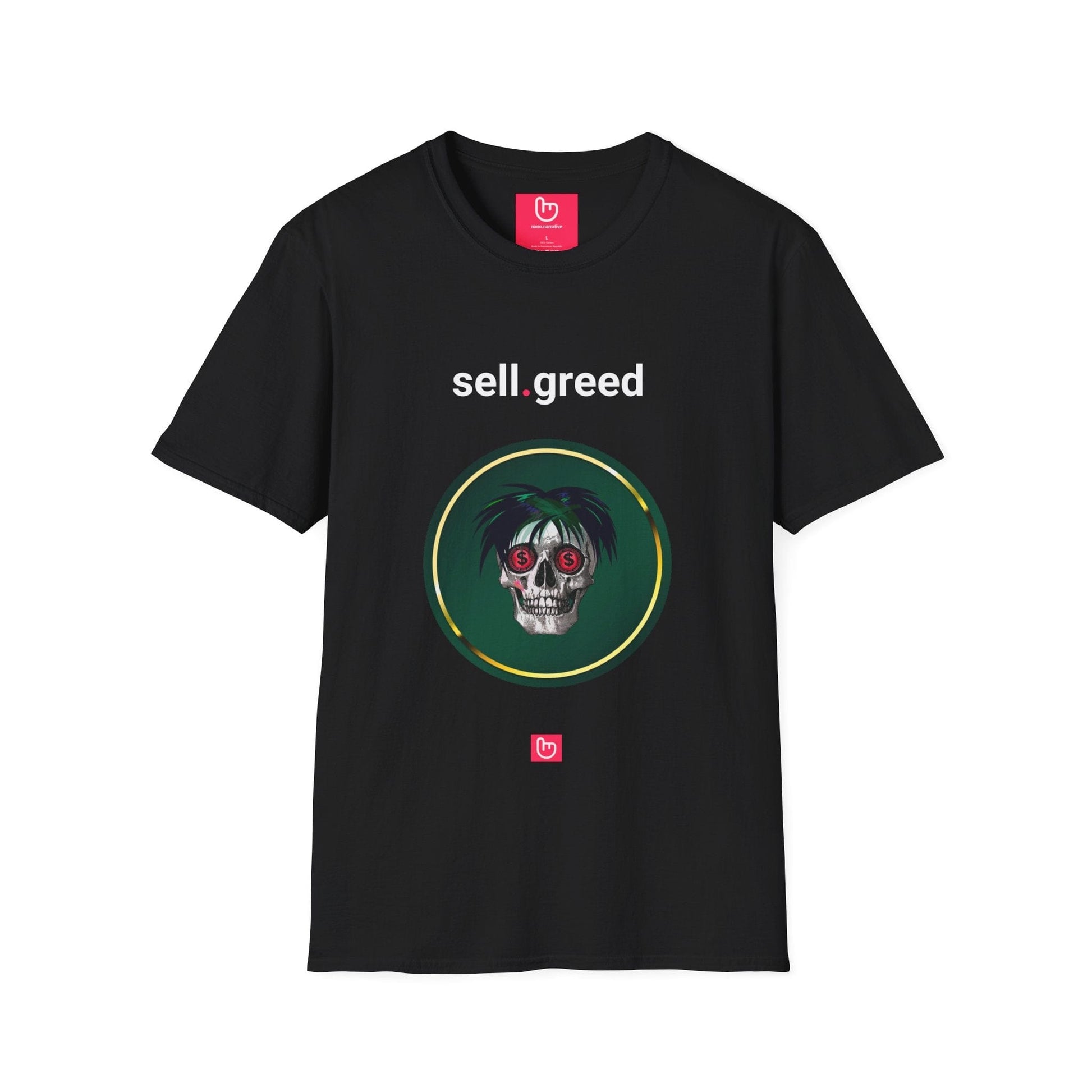 sell.greed – Cash In Before the Crash | Market Psychology Tee - Unique Graphic Tee by nano.narrative