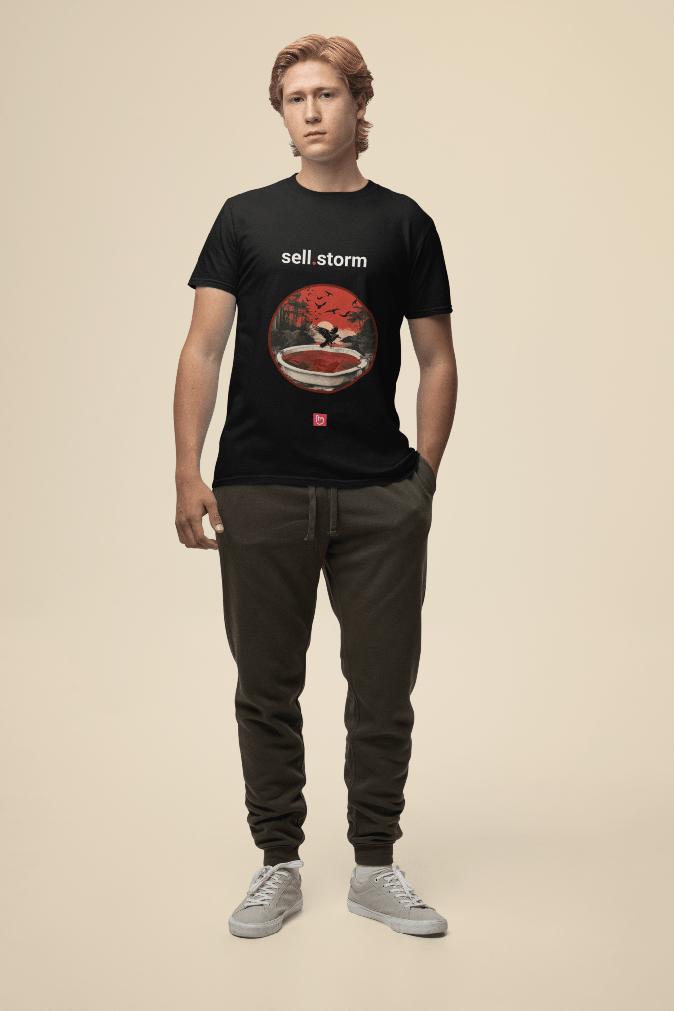 sell.storm – The Bloodbath Begins | Bearish Surge Tee - Unique Graphic Tee by nano.narrative