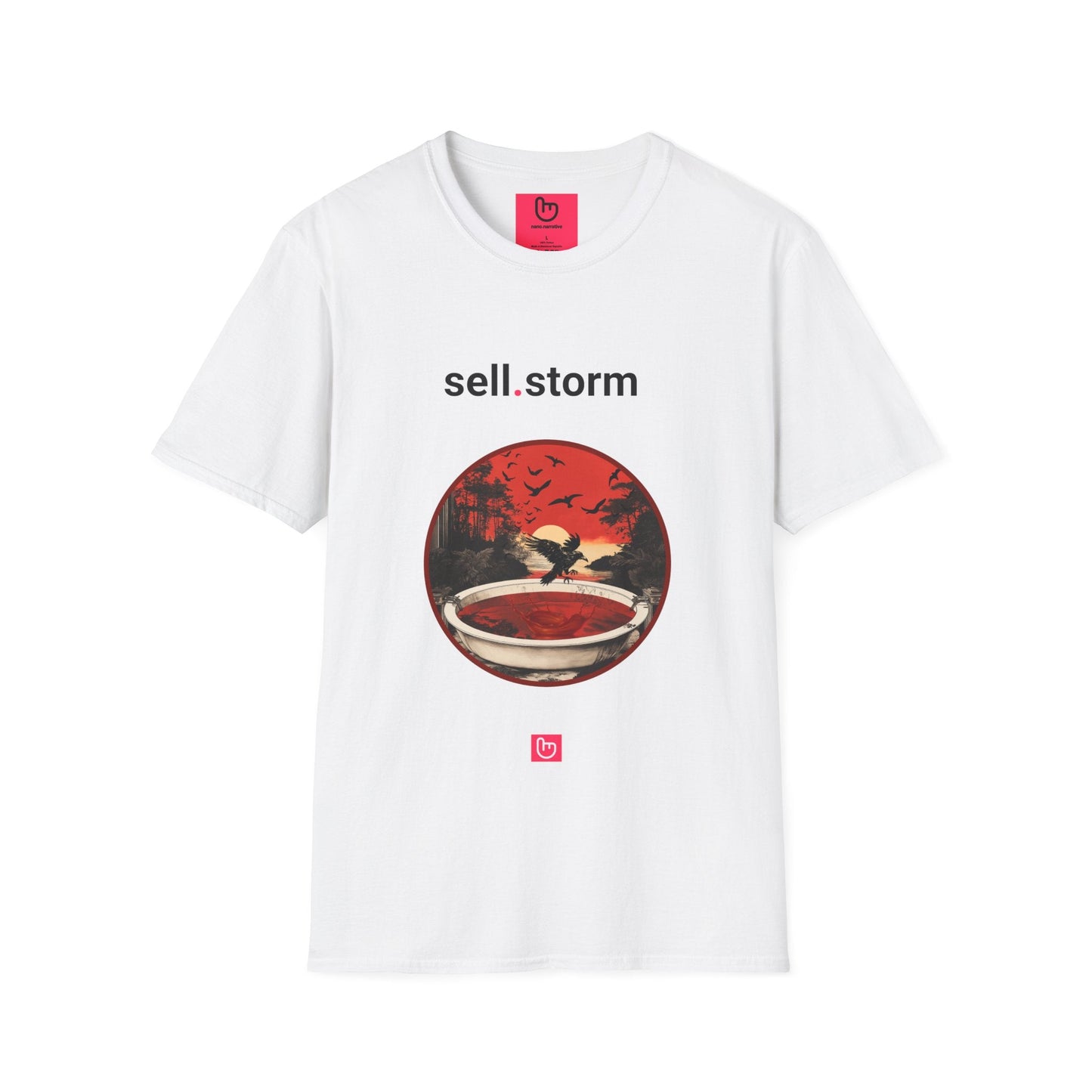 sell.storm – The Bloodbath Begins | Bearish Surge Tee - Unique Graphic Tee by nano.narrative