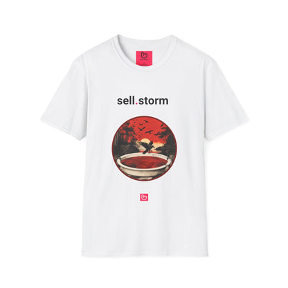 sell.storm – The Bloodbath Begins | Bearish Surge Tee - Unique Graphic Tee by nano.narrative