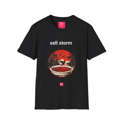 sell.storm – The Bloodbath Begins | Bearish Surge Tee - Unique Graphic Tee by nano.narrative