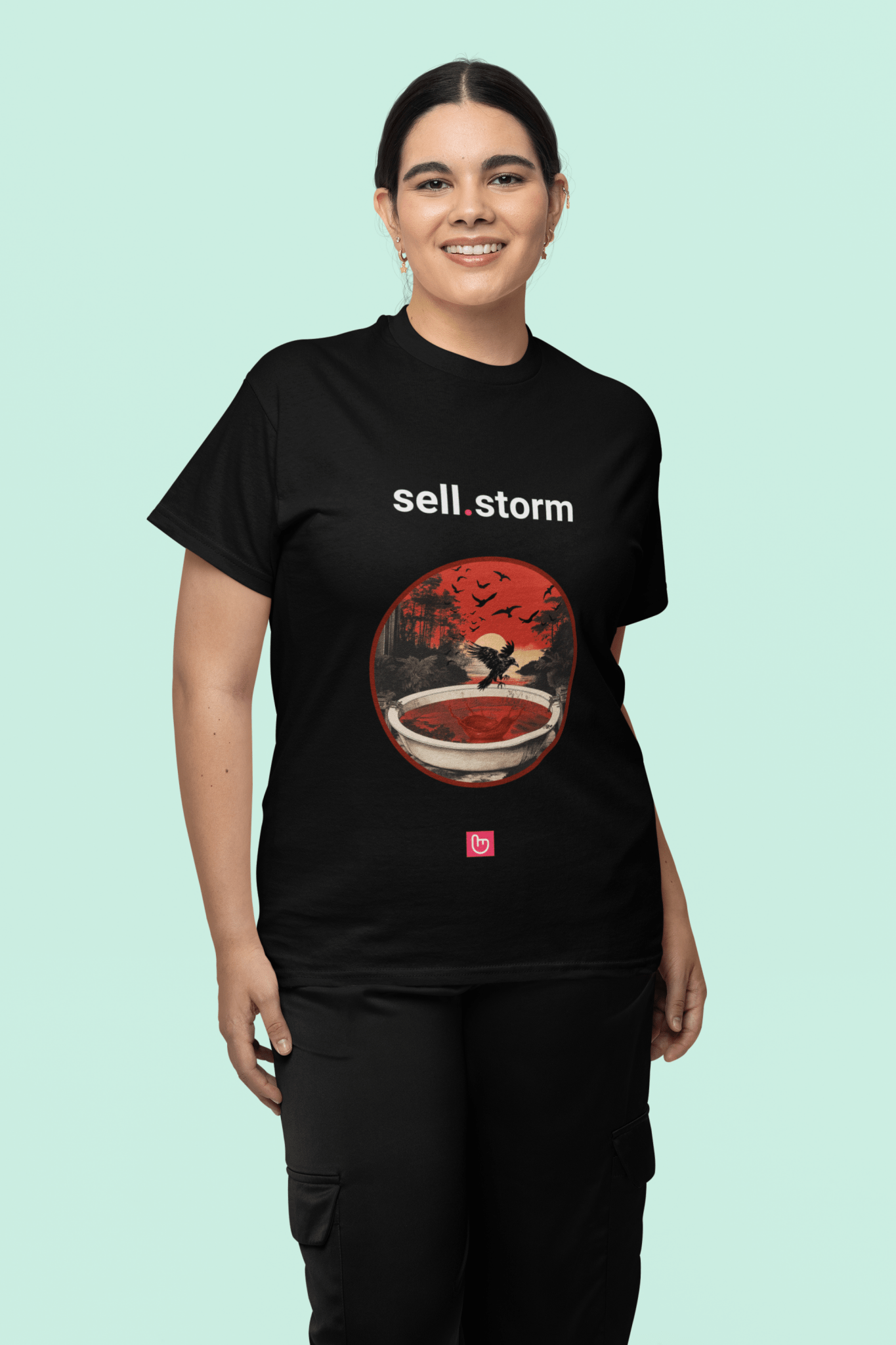 sell.storm – The Bloodbath Begins | Bearish Surge Tee - Unique Graphic Tee by nano.narrative