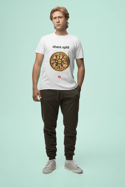 share.split – More Slices, More Gains | Market Strategy Tee - Unique Graphic Tee by nano.narrative