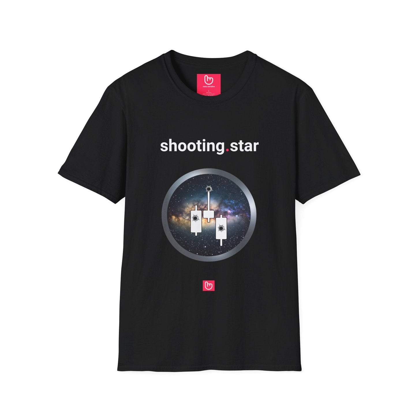 shooting.star – Reversal in Motion | Market Signal Tee - Unique Graphic Tee by nano.narrative