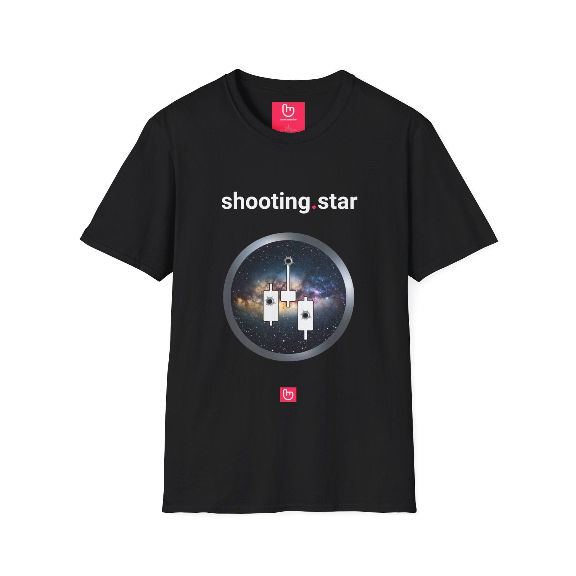shooting.star – Reversal in Motion | Market Signal Tee - Unique Graphic Tee by nano.narrative