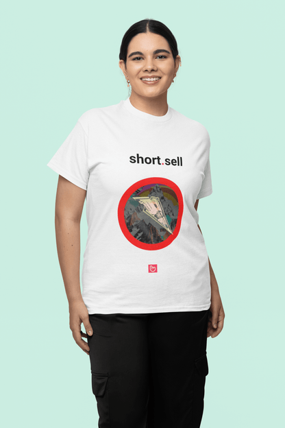 short.sell – Profit from the Fall | Bearish Trading Tee - Unique Graphic Tee by nano.narrative