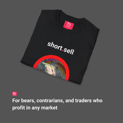short.sell – Profit from the Fall | Bearish Trading Tee - Unique Graphic Tee by nano.narrative