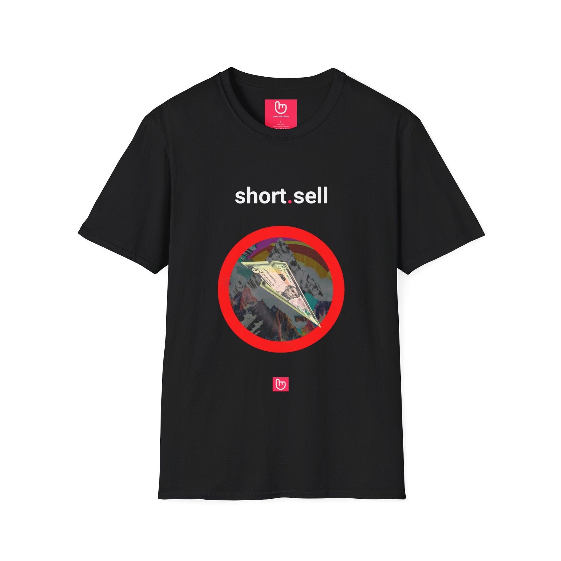 short.sell – Profit from the Fall | Bearish Trading Tee - Unique Graphic Tee by nano.narrative